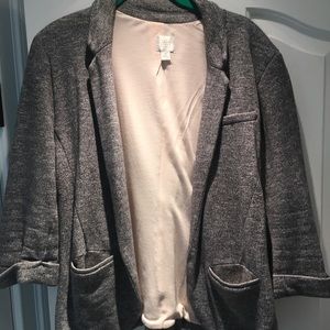 Laura Conrad Cotton Polyester Grey Blazer